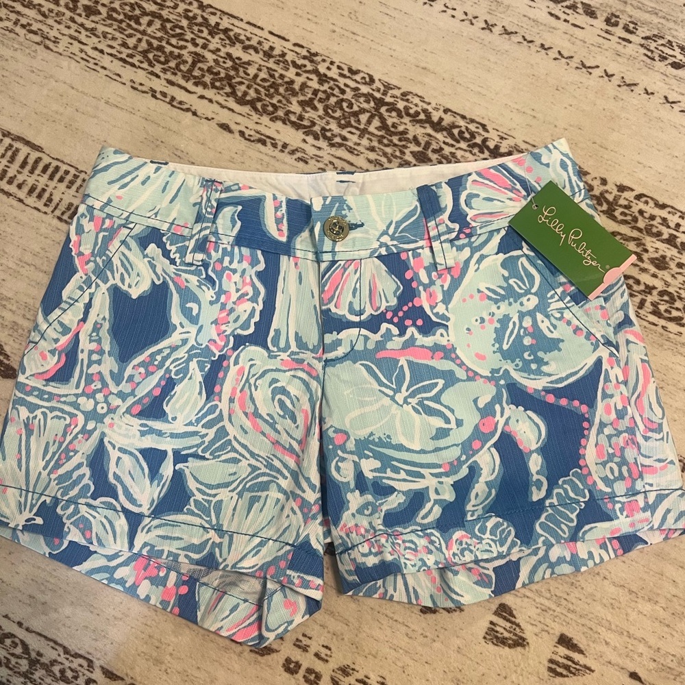 NWT Lilly Pulitzer women's "The Callahan short" size 0 - bay blue shorts
